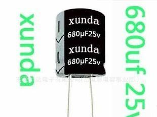 25V680uf原厂家直供普通标准105度引线CD81型2000小时铝电解电容