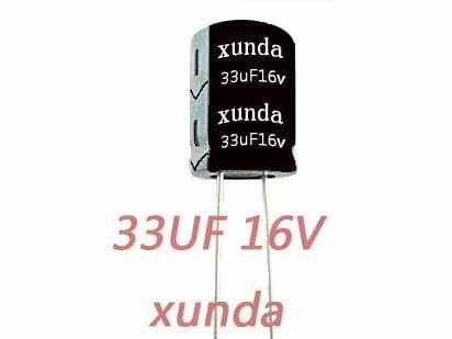 插件电解电容16v33uf|普通2000h标准品105度引线