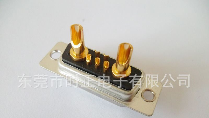 D-SUB大电流连接器7W2焊线式车针连接器公座母座