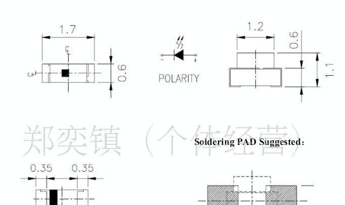 供应0603侧面黄光LED贴片发光二极管