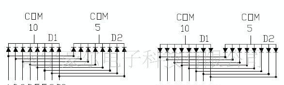 现货供应二位LED数码管/0.36英寸/红色绿色/共阳共阴/10、5共脚