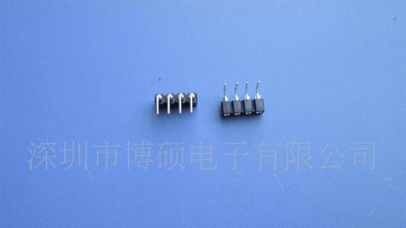厂家大量供应2.54圆孔排母排针(弯头)  2.54圆孔插座(弯头)
