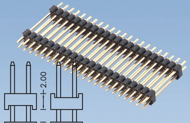 2.0mm 排针 双排针