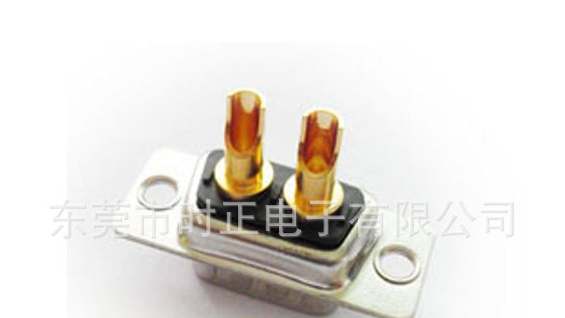 D-SUB大电流连接器2W2焊线式车针公连接器公座母座
