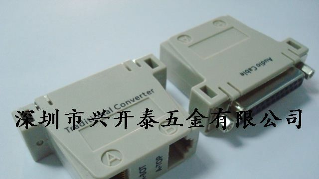供应兴开泰DB25转RJ45*2高端网络转接头