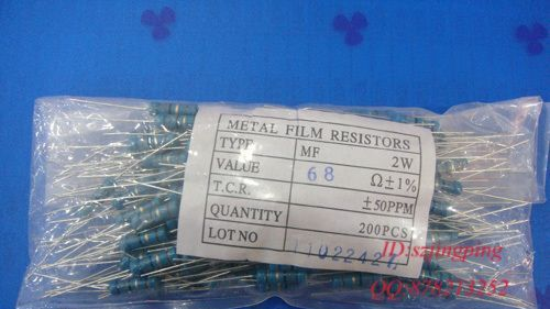 环保高精密金属膜电阻2W MF 68R