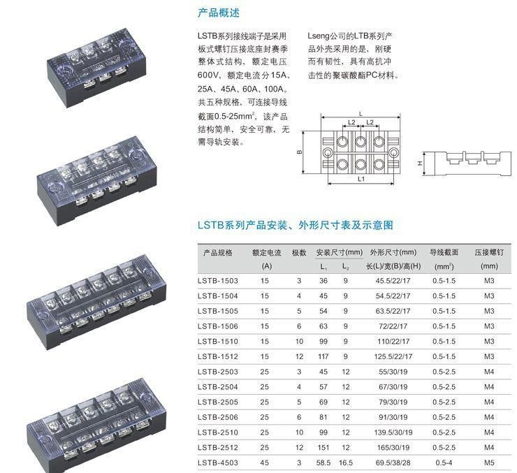 供应联胜TB-4512活动式接线端子排