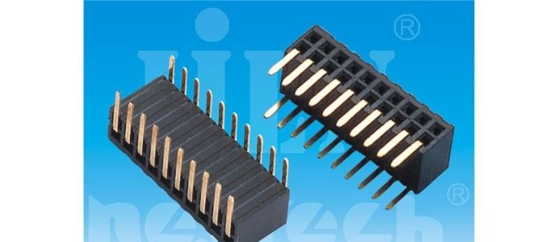 1.27mm  Female Header Dual Row Side Entry Right An