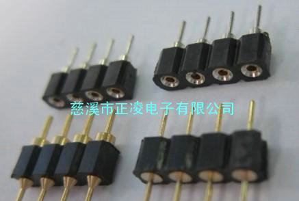超越正凌CY1002单排圆孔座1*40P，间距2.0MM，2.54MM，IC座