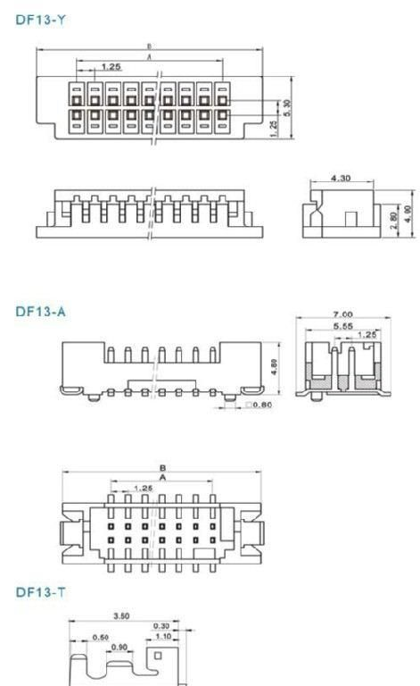 1.5mm间距条形连接器 接插件