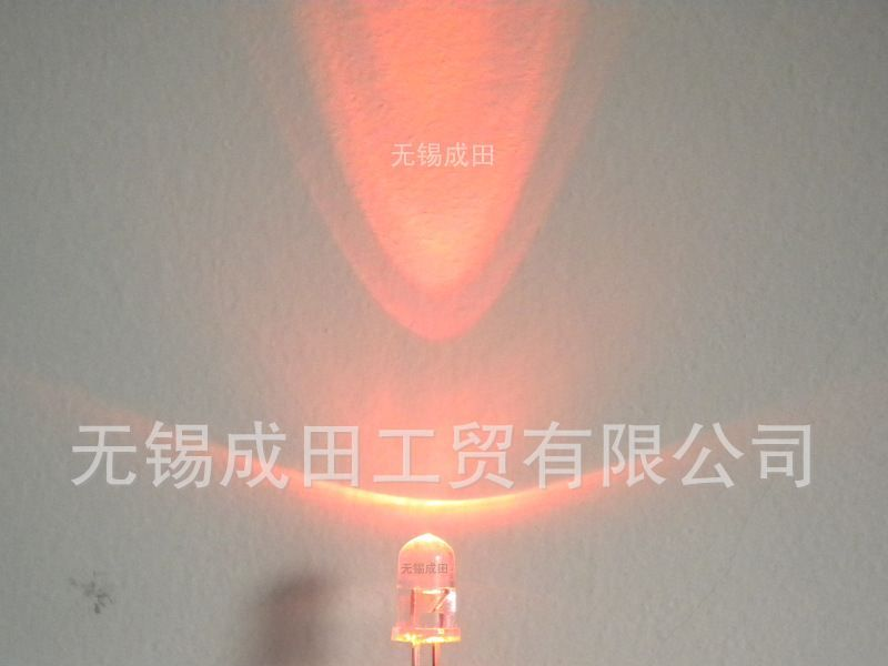 F5圆头白光LED发光二极管，5mm圆形灯珠,有沿白光LED灯珠