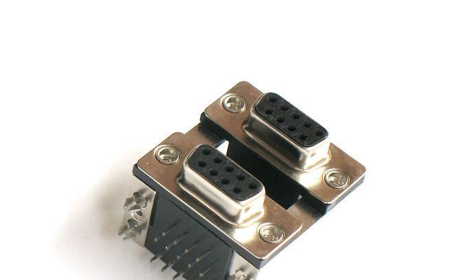 厂家直销双胞胎 D-SUB VGA连接器9母=9母双层D-SUB 9母=9母 插座