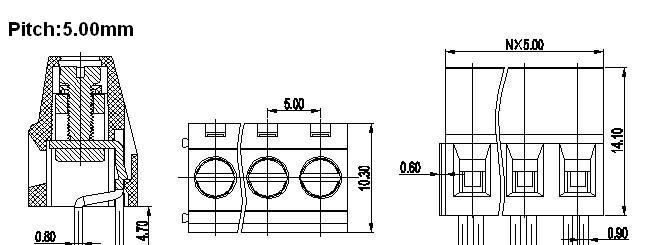 WJ128E接线柱 PCB接线端子 欧式接线端子