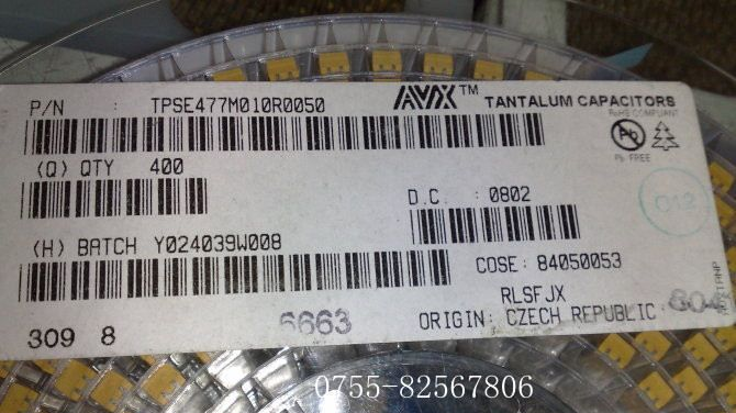 供应AVX钽电容10V 470UF E型TPS  TPSE477M010R0050
