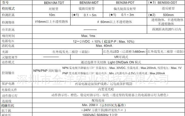 供应Autonics奥托尼克斯BEN3M-PFR光电传感器