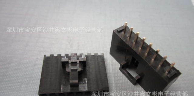 供应杜邦2.54带扣飞机头 8P针座 连接器 镀金针座