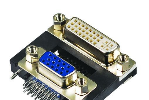 厂商直销 D-SUB双层DVI+VGA连接器