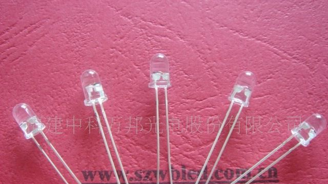 供应3MM圆头透明单闪白灯LED  欢迎来样下单