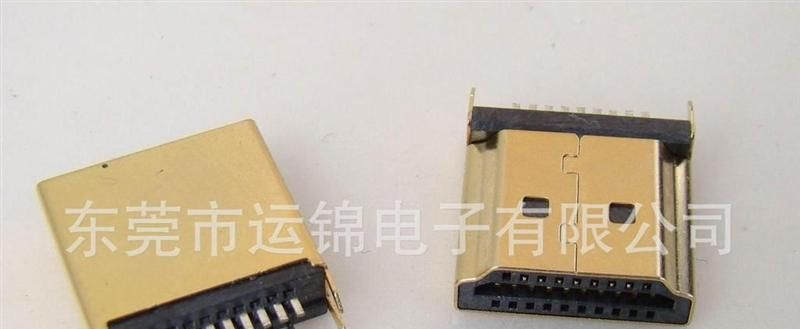 HDMI A 公头夹板式连接器(HDMI A Male, PCB Clamped Connector