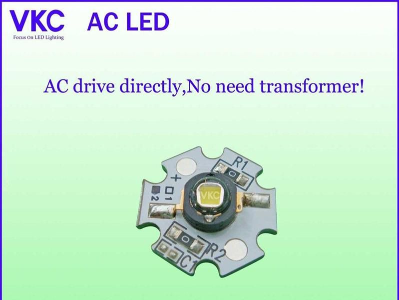 供应交流电 AC LED 2W 大功率 白光LED