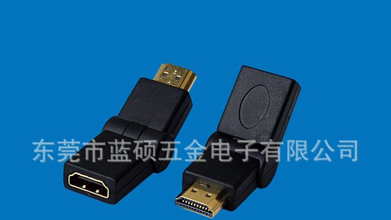 HDMI m TO HDMI   f 旋转，HDMI高清五金连接器，HDMI转接头