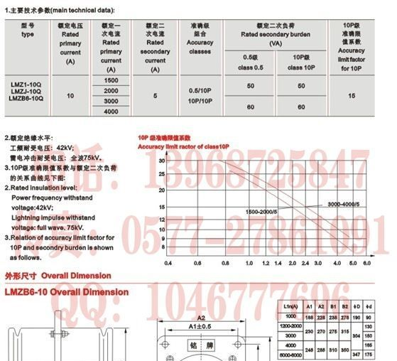 电流互感器 LMZ1-10Q全封闭穿墙母线式互感器 0.5/10P 300-400/5A