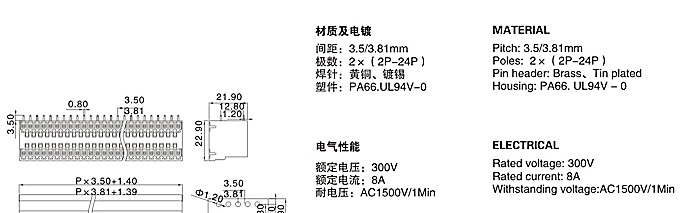 供应威德米勒2EDGRH-3.5/3.81插拔式接线端子台