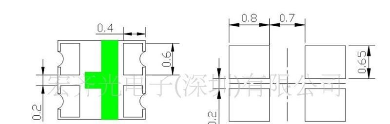 供应贴片 SMD LED 发光二极管 0605红绿双色  HT19-2232RYGC