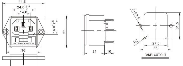 供应品字座，AC插座，AC INLET，电源插座，SOCKET，保险管插座