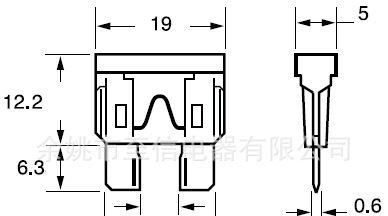 AUTO257中型插片式保险丝(10A镀金)32V