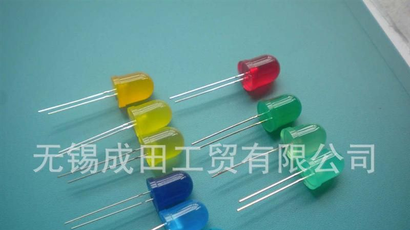 10mm圆头蓝发蓝灯珠 F10mm超高亮蓝色灯珠 10mm灯珠 有色胶体