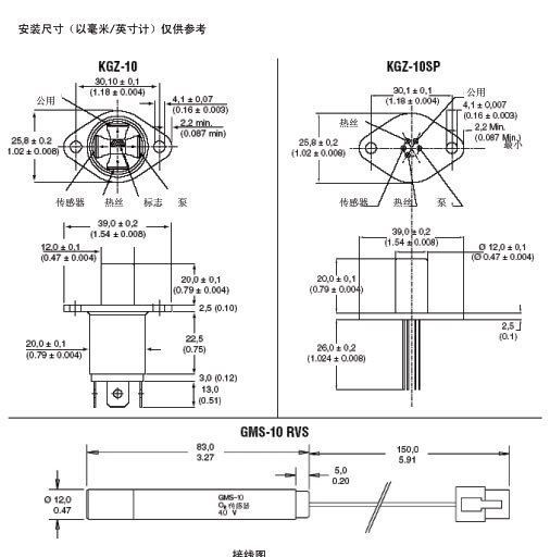 HONEYWELL氧传感器KGZ-10