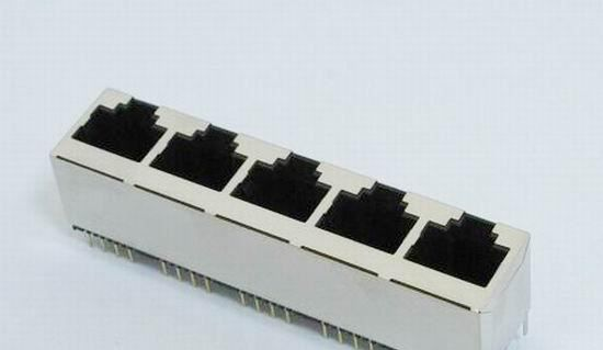 插座RJ45 180度 屏蔽1X5 15U"