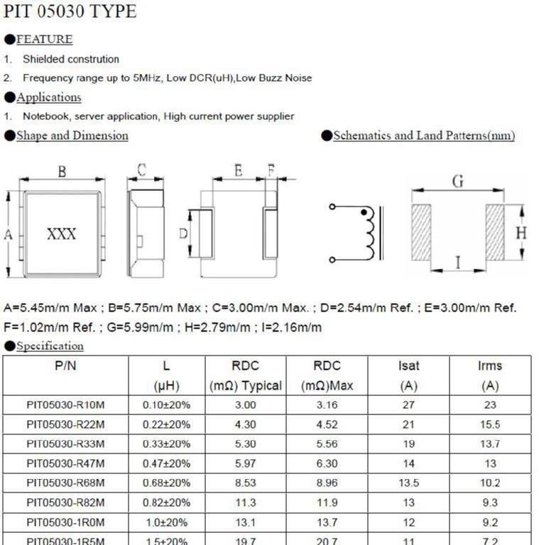 VISHAY高电流电感代替品IHLP1616,IHLP2020等一體電感（附規格）