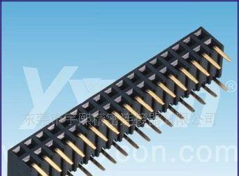 2.54mm排母 双排双侧90度 塑高H5.9mm
