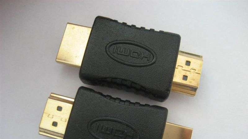 供应:HDMI180度黑色转接头 A公对A公