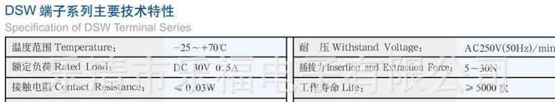 厂家低价供应DSW端子