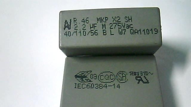 供应拆机安规电容AV 2.2uf 225K 275vac 脚距28mm