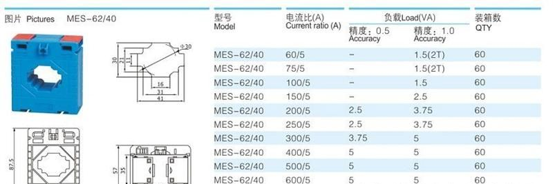 【特价】乾威MES-62/40互感器 CE认证 厂家直销 专供出口