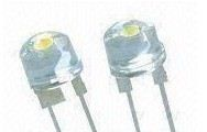 供应低光衰高亮度F8mm草帽白光暖光LED灯珠 0.5W大功率发光二极管