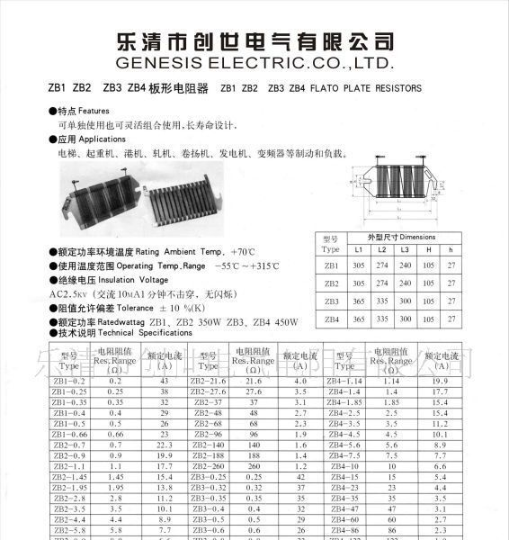 供应 板型 板式 电阻器ZB4-5.6欧