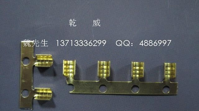 乾威生产6MM鲨鱼齿拉线端子，2MM齿型包线端子，鲨鱼齿端子生产商