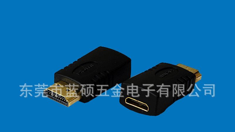HDMI m TO MINI HDMI f黑色，HDMI高清五金连接器，HDMI转接头