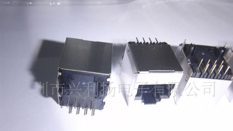 优质现货RJ45插座+USB*2双层USB+RJ45网络座带灯主板网络插座特价