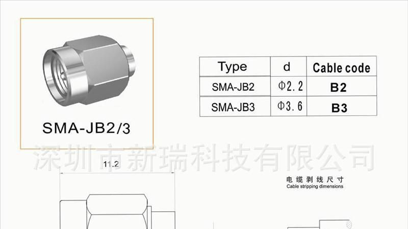 SMA-JB2&B3射频同轴(RF)连接器