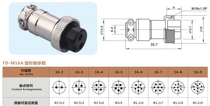 航空插头 航空插座 连接器 GX16-5P  DF16-5T
