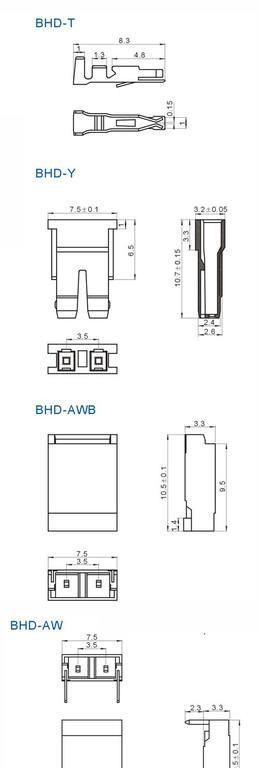 厂商直销 BHD-2P间距条形连接器接插件