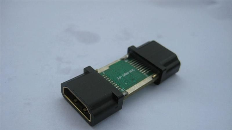 180度带护套HDMI母转母，HDMI高清五金连接器，HDMI转接头
