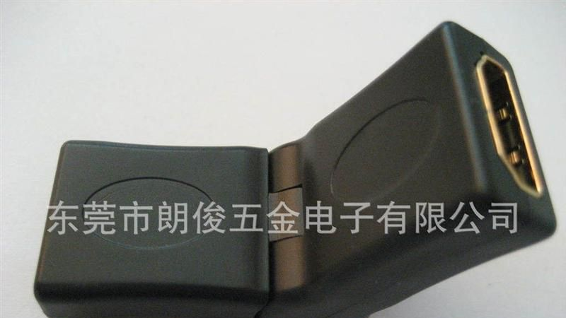 HDMI连接器公头 自动焊接式带环焊圈镀镍壳