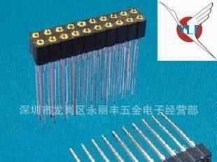 （圆孔排针排母）2.54mm h3.0 1X4p 白色 LED排针排母